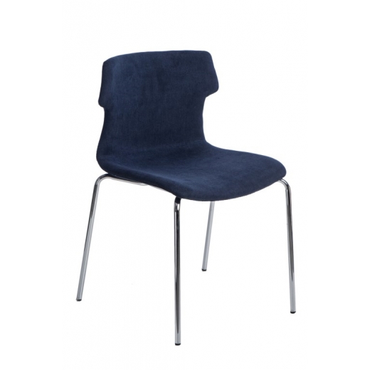 Jedálenská stolička Stolen čalúnená, modrá - 1