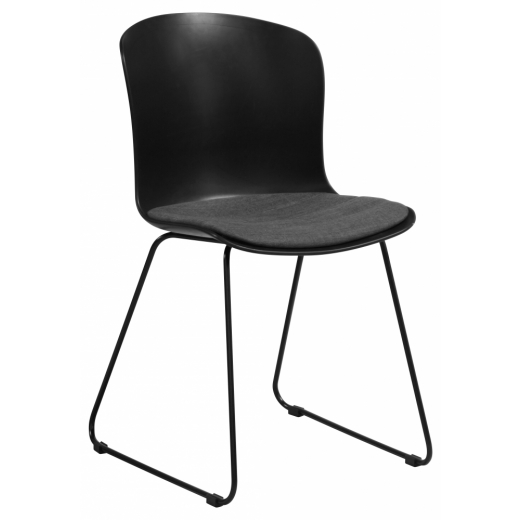 Jedálenská stolička Story (SET 2ks), tkanina, čierna - 1