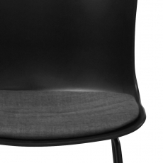 Jedálenská stolička Story (SET 2ks), tkanina, čierna - 3