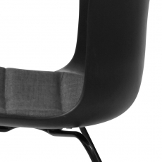 Jedálenská stolička Story (SET 2ks), tkanina, čierna - 4