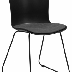 Jedálenská stolička Story (SET 2ks), tkanina, čierna - 1