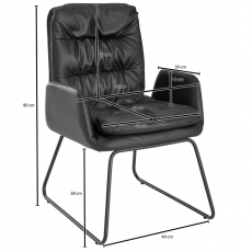 Jedálenská stolička Stuart (SET 2 ks), čierna - 3