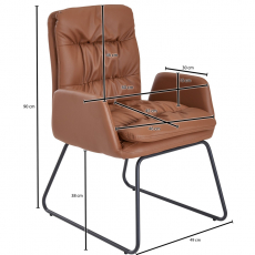 Jedálenská stolička Stuart (SET 2 ks), hnedá - 3