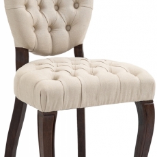 Jedálenská stolička Temara, textil, krémová - 1