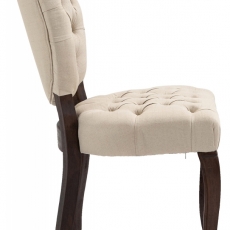 Jedálenská stolička Temara, textil, krémová - 3