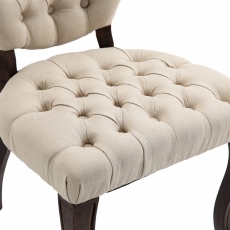 Jedálenská stolička Temara, textil, krémová - 6