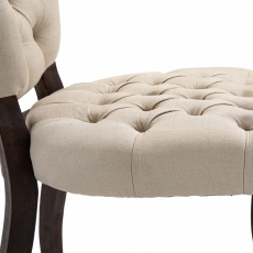 Jedálenská stolička Temara, textil, krémová - 7