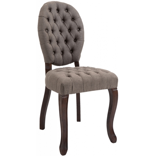 Jedálenská stolička Temara, textil, taupe - 1