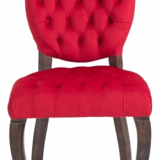 Jedálenská stolička, Temara, zamat, červená - 2