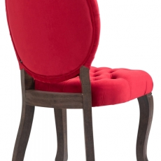 Jedálenská stolička, Temara, zamat, červená - 4