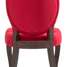 Jedálenská stolička, Temara, zamat, červená - 5