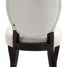 Jedálenská stolička, Temara, zamat, krémová - 5
