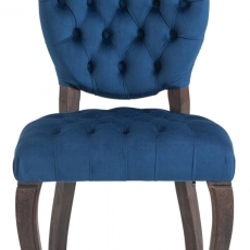 Jedálenská stolička, Temara, zamat, modrá - 2