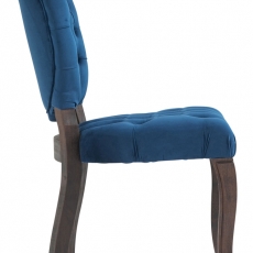 Jedálenská stolička, Temara, zamat, modrá - 3