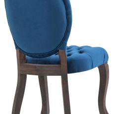Jedálenská stolička, Temara, zamat, modrá - 4