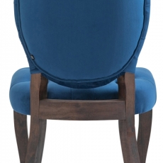 Jedálenská stolička, Temara, zamat, modrá - 5