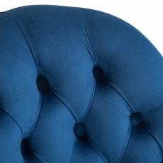 Jedálenská stolička, Temara, zamat, modrá - 6