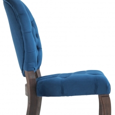 Jedálenská stolička, Temara, zamat, modrá - 8
