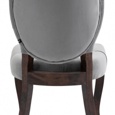 Jedálenská stolička, Temara, zamat, šedá - 5
