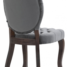 Jedálenská stolička, Temara, zamat, tmavo šedá - 4