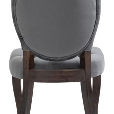 Jedálenská stolička, Temara, zamat, tmavo šedá - 5