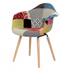 Jedálenská stolička Teresa patchwork (súprava 2 ks), farebná - 1