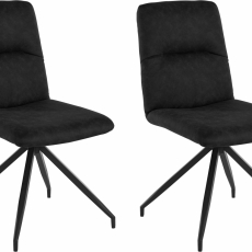 Jedálenská stolička Teril (SET 2 ks), čierna - 4