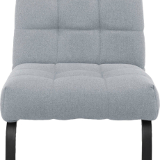 Jedálenská stolička Terza (SET 2 ks), textil, svetlo šedá - 2