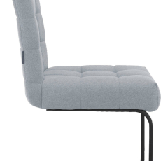 Jedálenská stolička Terza (SET 2 ks), textil, svetlo šedá - 3