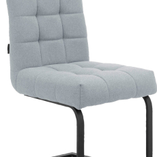 Jedálenská stolička Terza (SET 2 ks), textil, svetlo šedá - 4