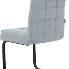 Jedálenská stolička Terza (SET 2 ks), textil, svetlo šedá - 6