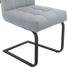 Jedálenská stolička Terza (SET 2 ks), textil, svetlo šedá - 7