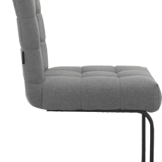 Jedálenská stolička Terza (SET 2 ks), textil, tmavo šedá - 3