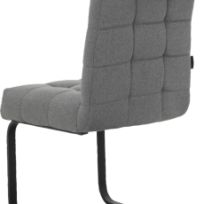 Jedálenská stolička Terza (SET 2 ks), textil, tmavo šedá - 6