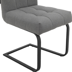 Jedálenská stolička Terza (SET 2 ks), textil, tmavo šedá - 7