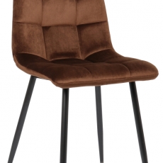 Jedálenská stolička Tilde, zamat, hnedá - 1