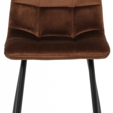 Jedálenská stolička Tilde, zamat, hnedá - 2