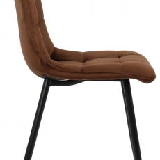 Jedálenská stolička Tilde, zamat, hnedá - 3