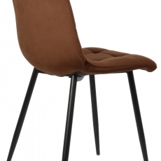 Jedálenská stolička Tilde, zamat, hnedá - 4