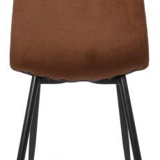 Jedálenská stolička Tilde, zamat, hnedá - 5