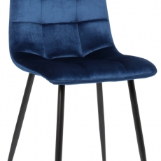 Jedálenská stolička Tilde, zamat, modrá - 1