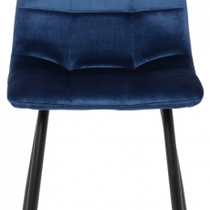 Jedálenská stolička Tilde, zamat, modrá - 2
