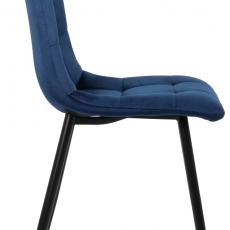 Jedálenská stolička Tilde, zamat, modrá - 3