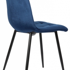 Jedálenská stolička Tilde, zamat, modrá - 4