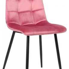 Jedálenská stolička Tilde, zamat, ružová - 1
