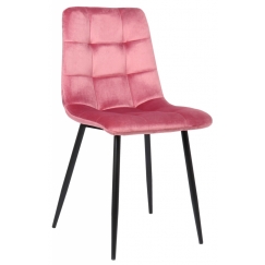 Jedálenská stolička Tilde, zamat, ružová