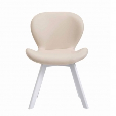 Jedálenská stolička Timar koža, biele nohy - 10