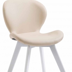 Jedálenská stolička Timar koža, biele nohy - 8