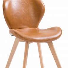 Jedálenská stolička Timar koža, prírodné nohy - 1