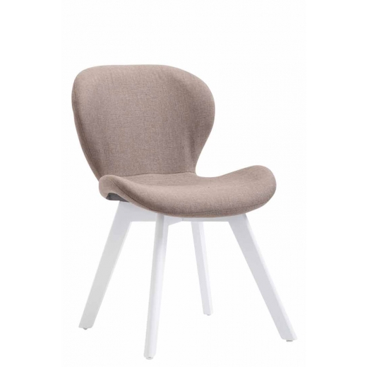 Jedálenská stolička Timar textil, biele nohy - 1